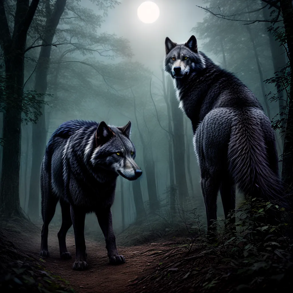 Descubra o Significado Profundo dos Predadores e Partícipes nos Sonhos 3 Fotos floresta lua lobo participantes misterio