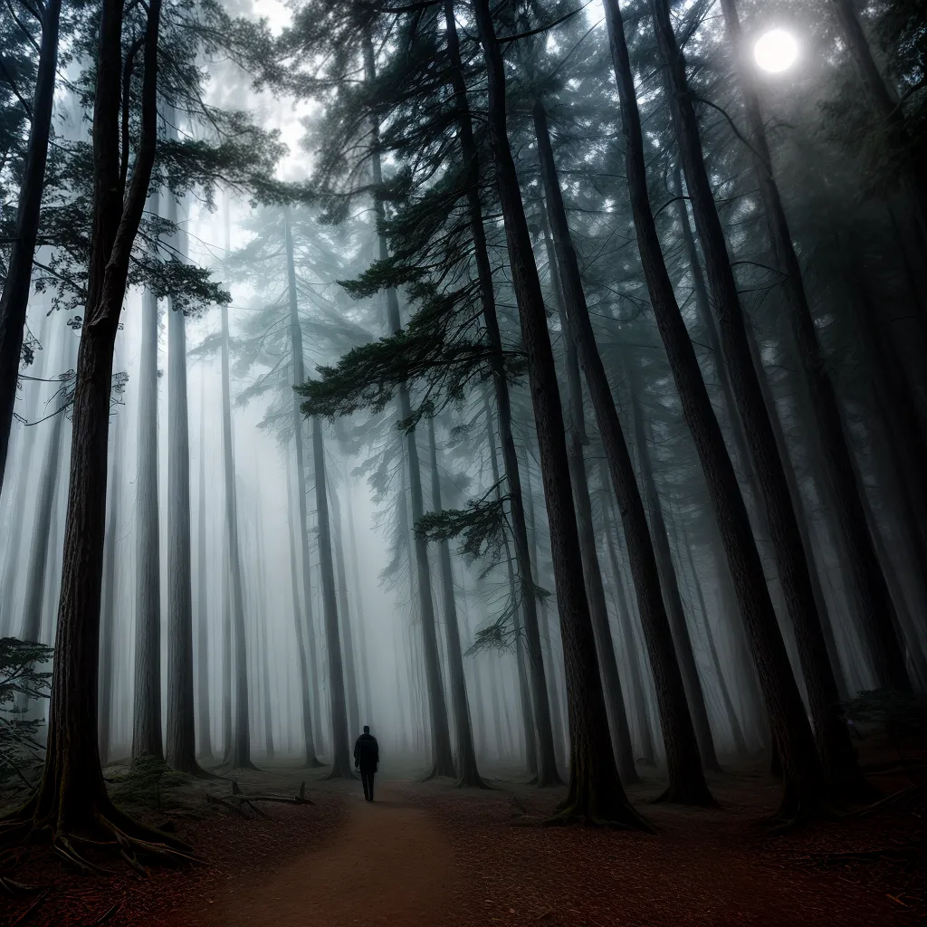 Fotos floresta luar misterio vampiro