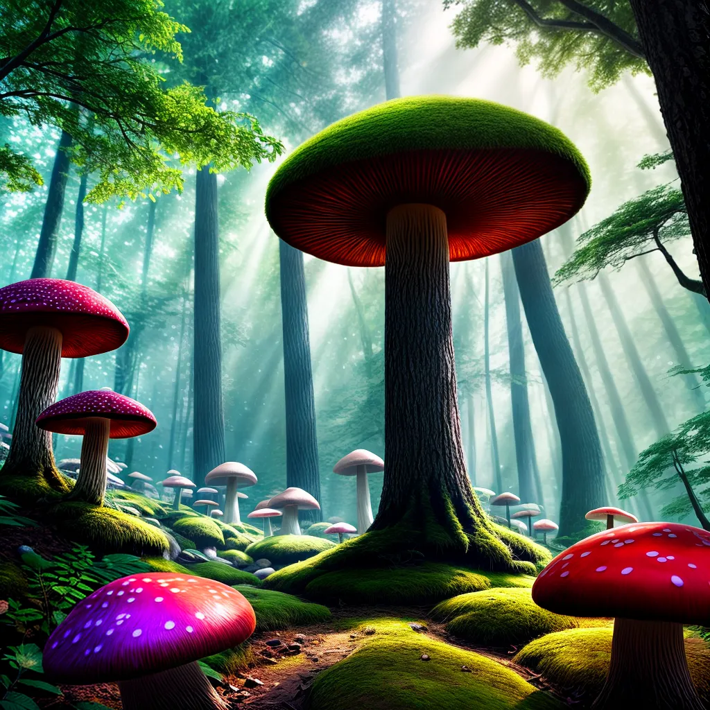 Sonhar com Cogumelos: Desvendando os Mistérios do Subconsciente 3 Fotos floresta magica cogumelos coloridos