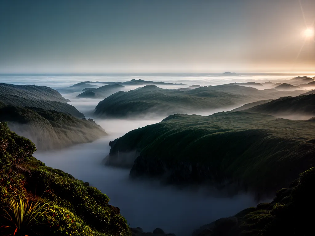 Fotos floresta misteriosa caminho neblina