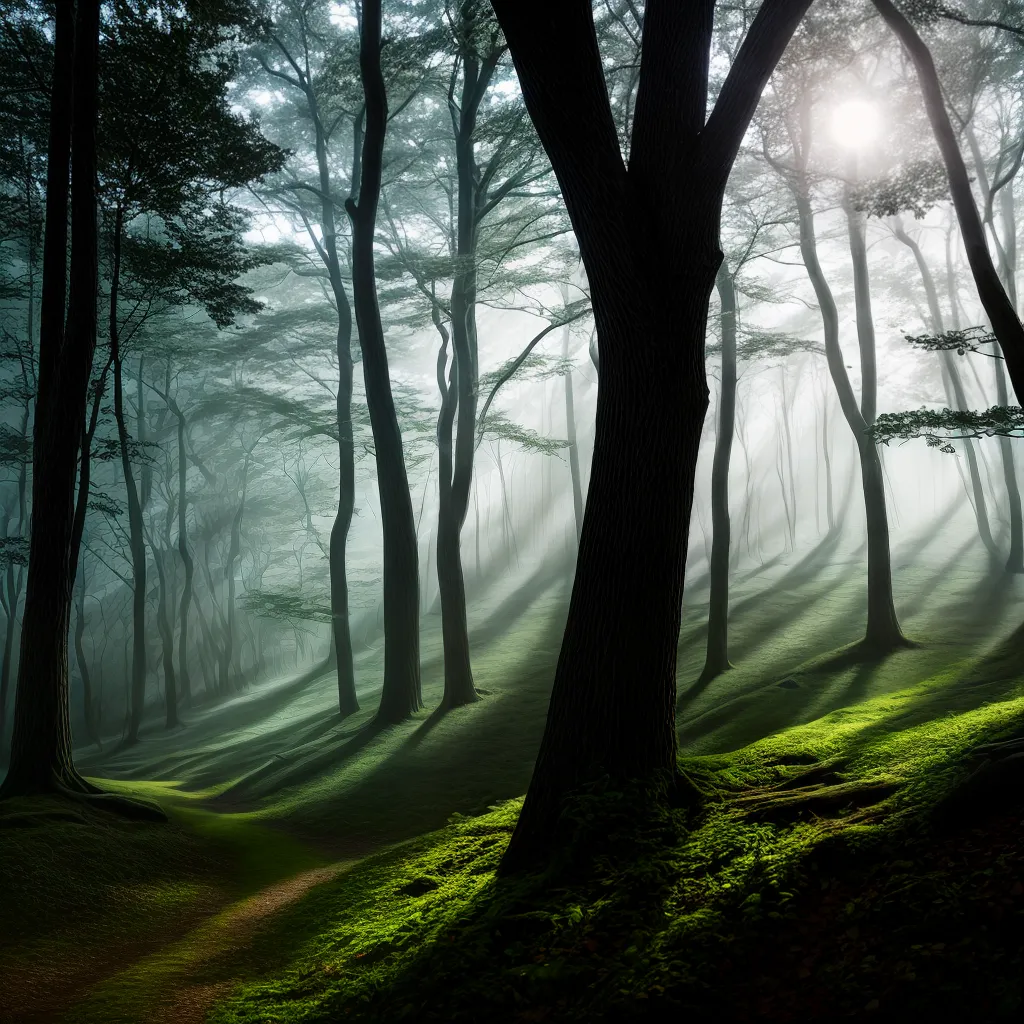 Fotos floresta misteriosa crepusculo caminho mansao