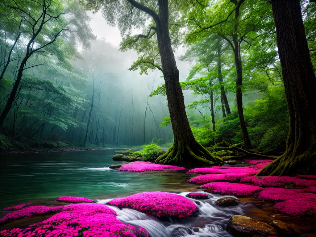 Sonhar com Pau-Rosa, Cobra-d'água e Árvores-Gigantes: Descubra as Mensagens do Subconsciente 6 Fotos floresta mistica arvore rosa serpente