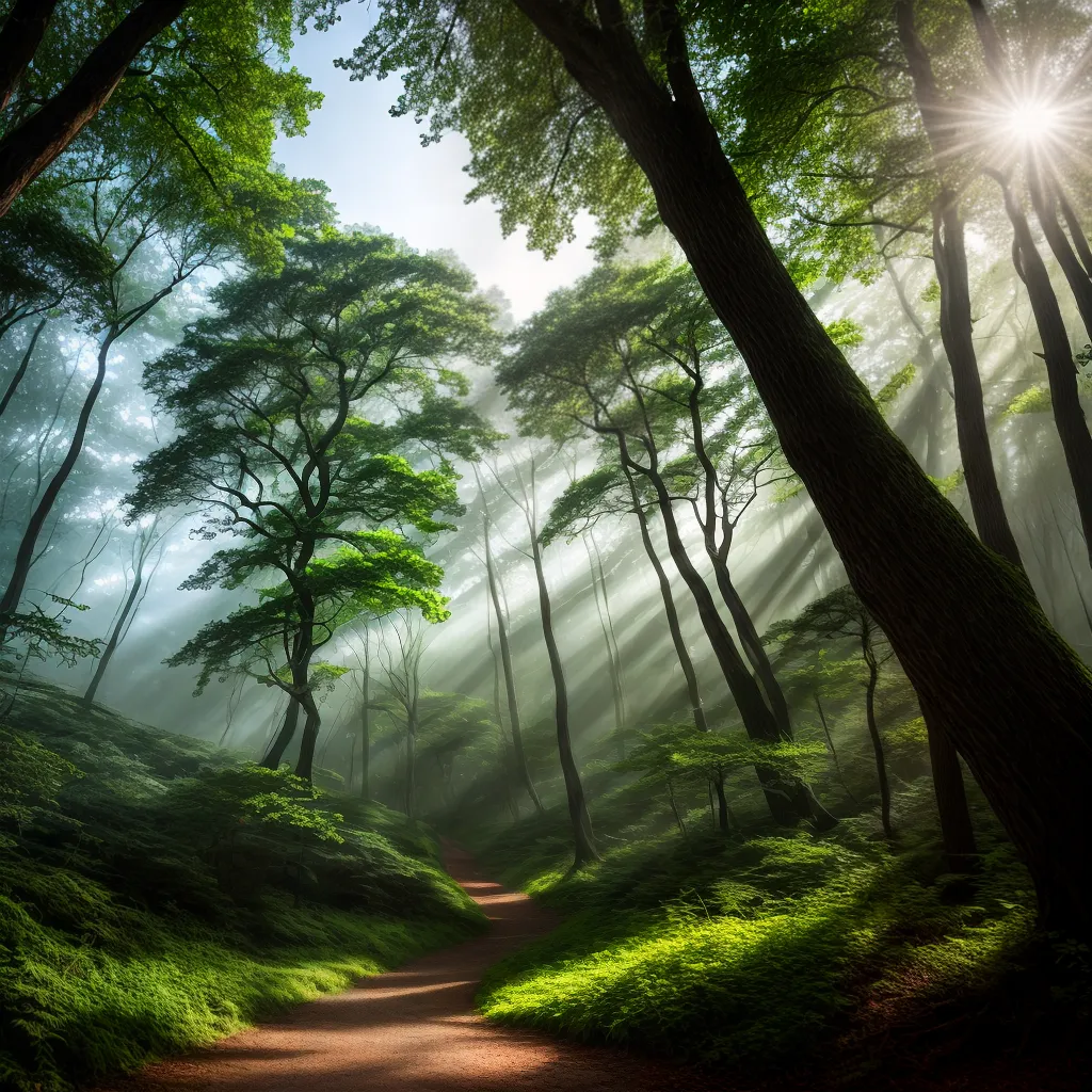 Descubra os Segredos dos Espíritos da Floresta em Seus Sonhos 3 Fotos floresta mistica arvores sol fog criaturas