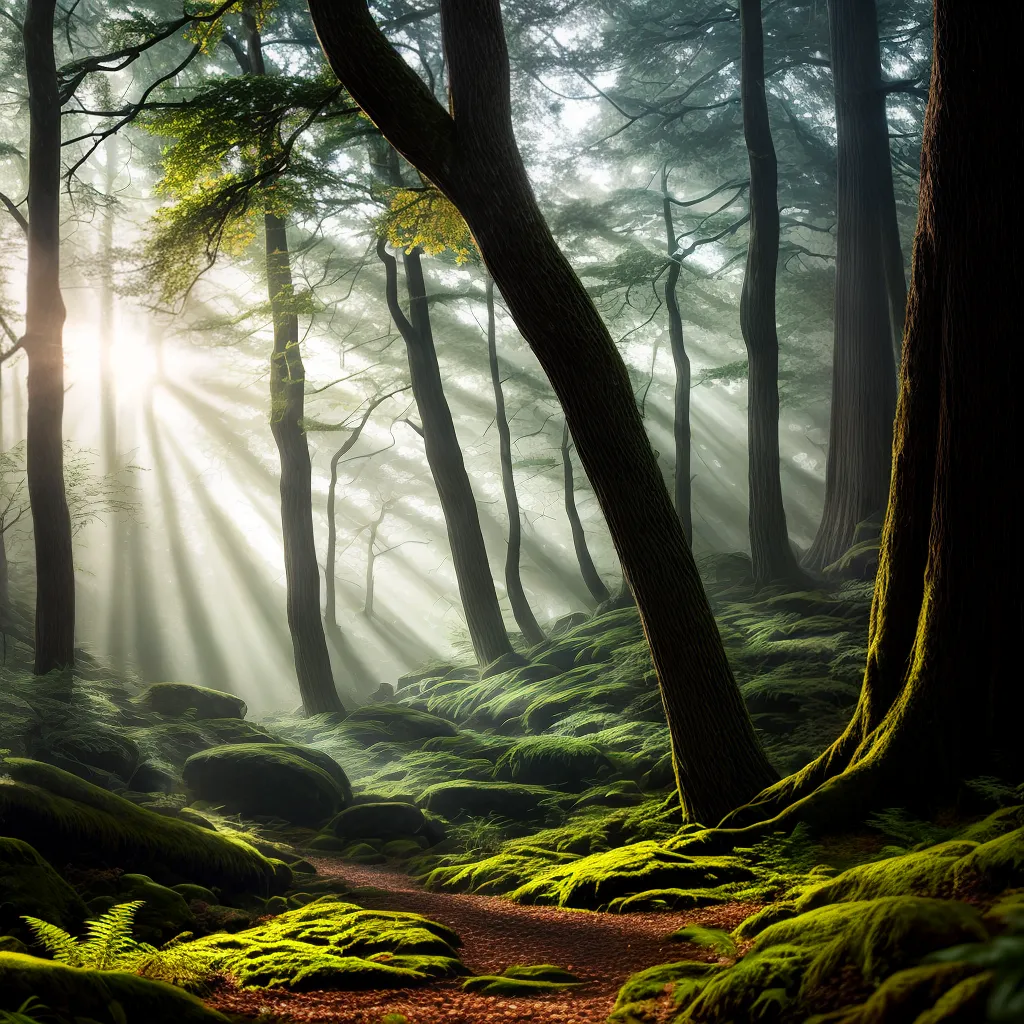 Descubra os Segredos dos Espíritos da Floresta em Seus Sonhos 4 Fotos floresta mistica crepusculo arvores antigas