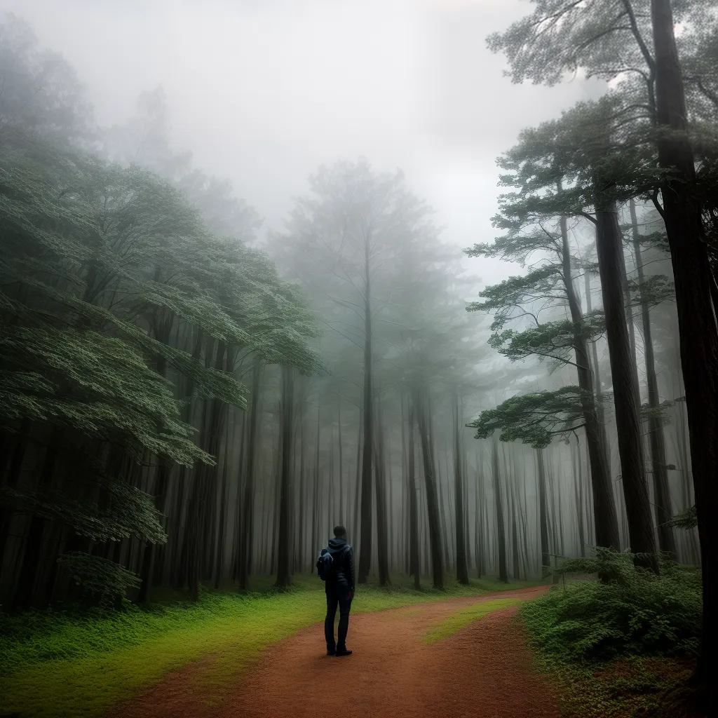 Fotos floresta mistica nevoeiro misterio
