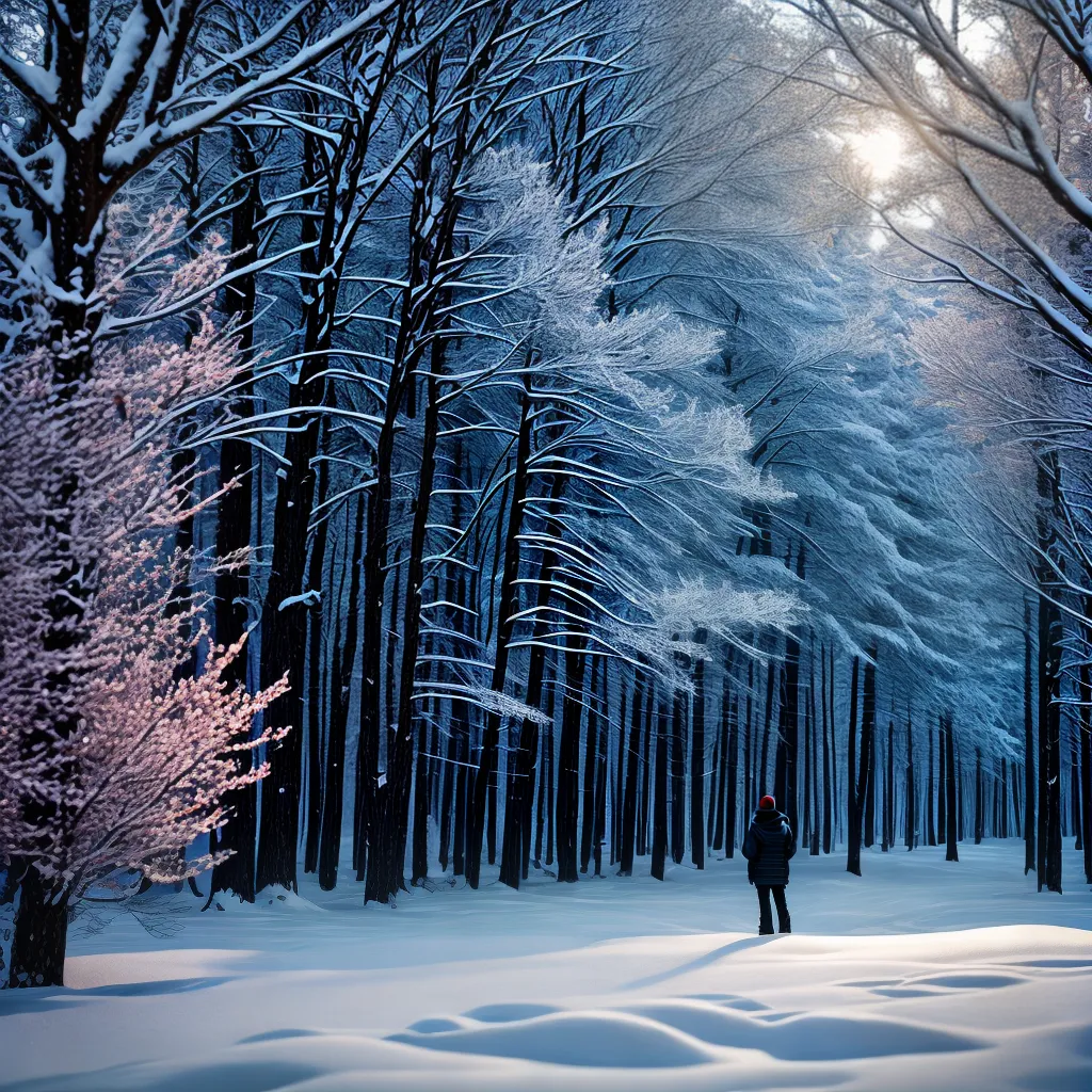 Perfume Eterno: O Encanto do Inverno Solitário 2 Fotos floresta neve crepusculo solitario inverno