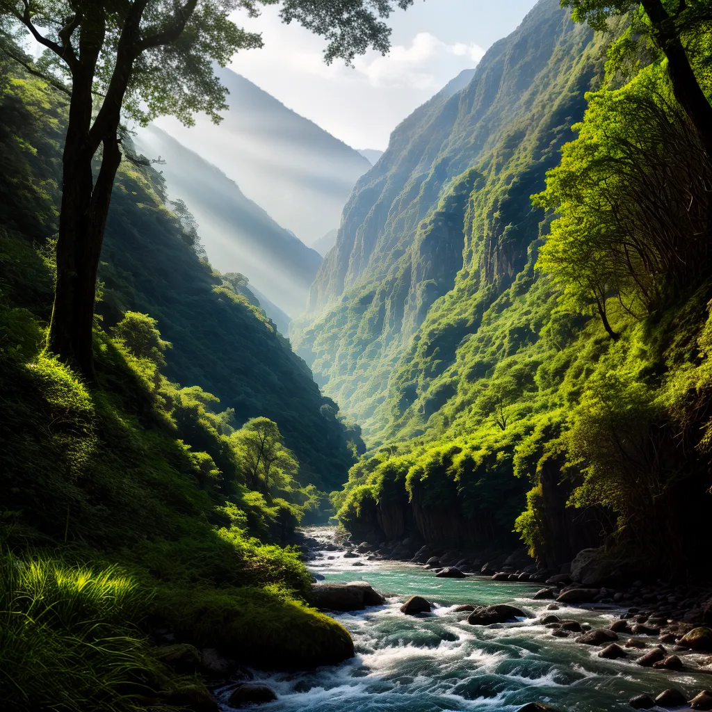 Significado dos Sonhos com Ecoturismo 6 Fotos floresta rio raios sombra hikers
