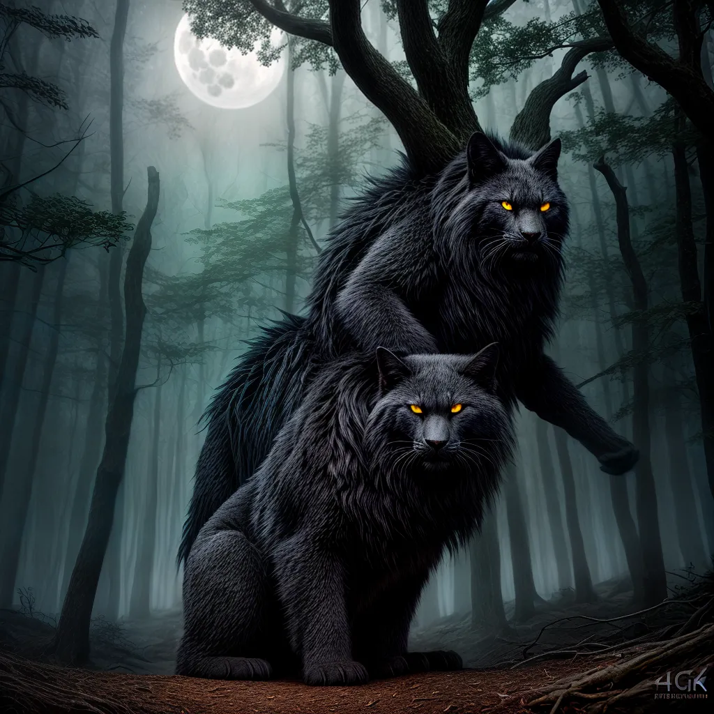 Significado de Sonhar com Monstros: Desvende os Mistérios das Criaturas 4 Fotos floresta sombria lua cheia monstro