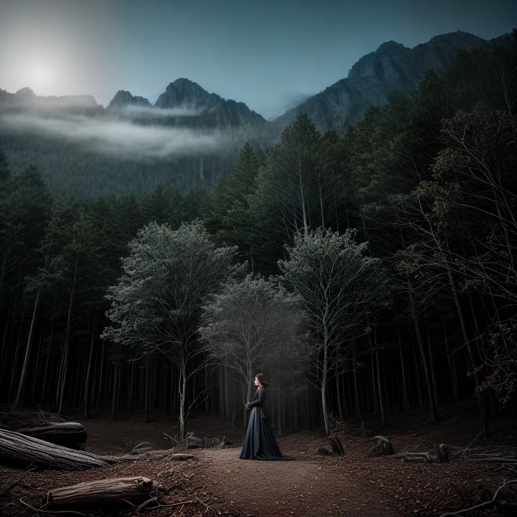 A Queda dos Sonhos: Desvende os Mistérios dos Pesadelos 4 Fotos floresta sombria lua pesadelo prisao