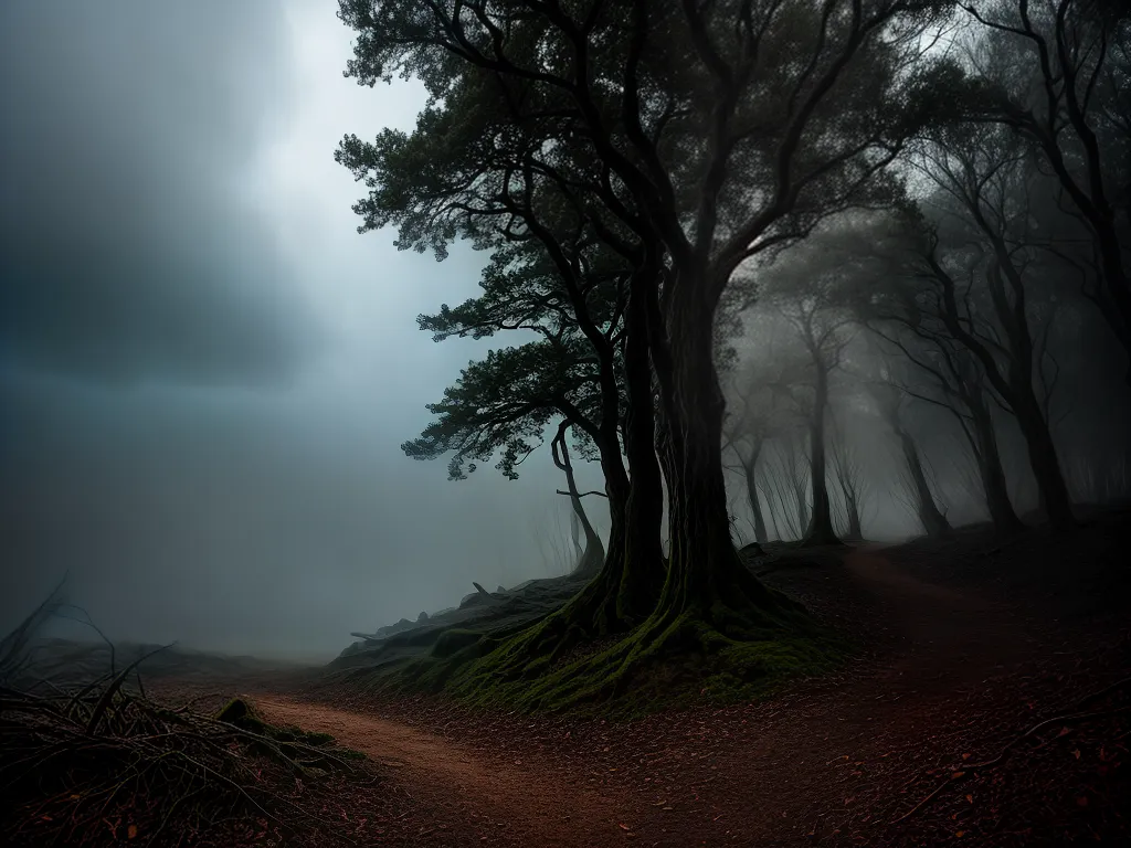 Fotos floresta sombria misterio sonhos