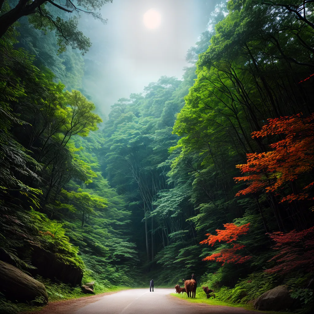 Fotos floresta surreal animais exoticos misterio