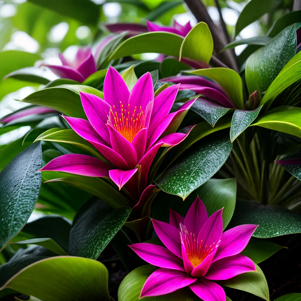 Fotos floresta tropical bromelias coloridas 1