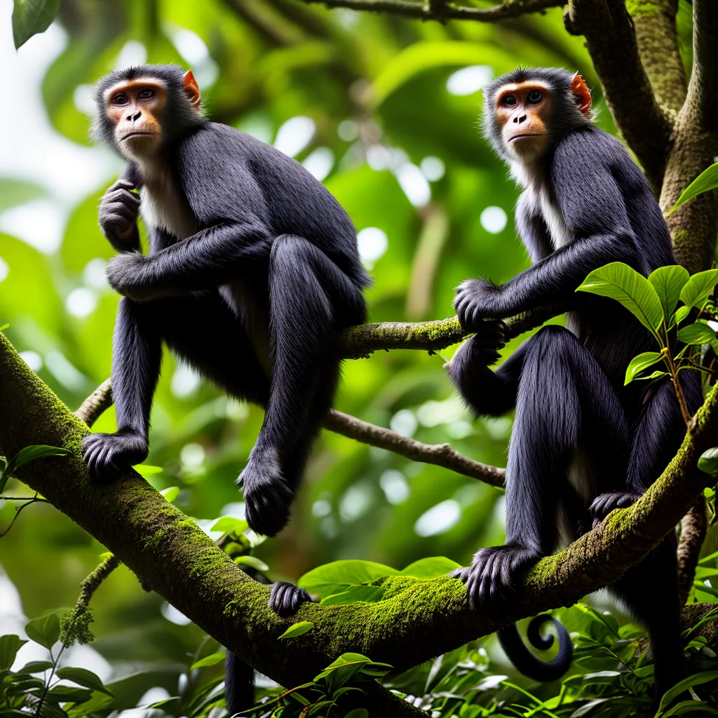Fotos floresta tropical macaco brincalhao