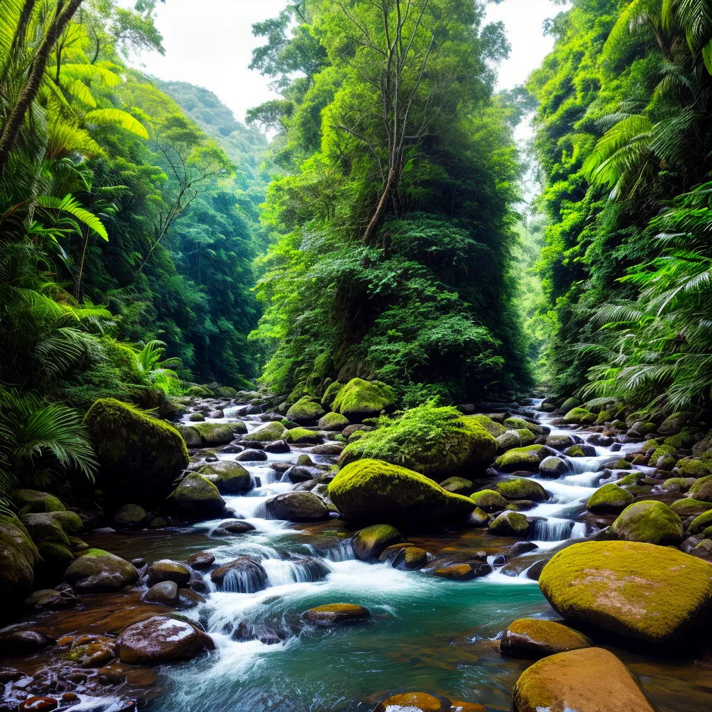 Fotos floresta tropical rio turismo sustentavel