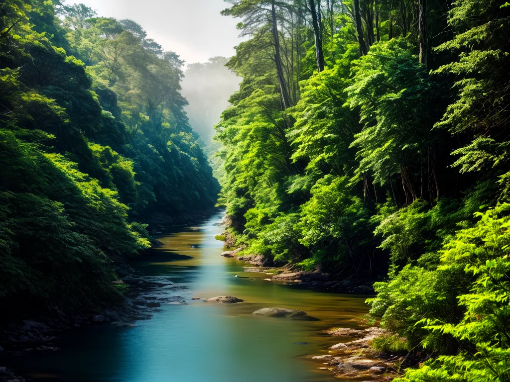 Nenhum dos títulos apresentados. 5 Fotos floresta verde aerea rio sereno