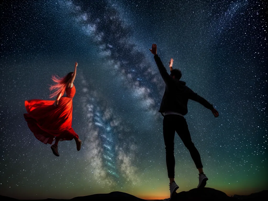 Fotos flutuando estrelas sonhos infinitos