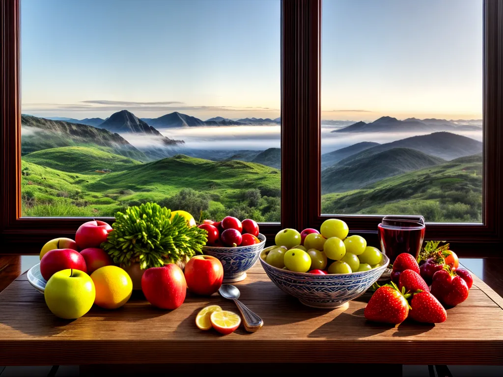 Município Encanta com Frutas, Serra e Cereal: Descubra os Significados dos Sonhos! 6 Fotos frutas coloridas montanha por do sol