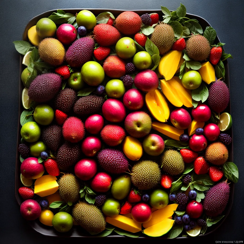 Fotos frutas exoticas coloridas arranjo