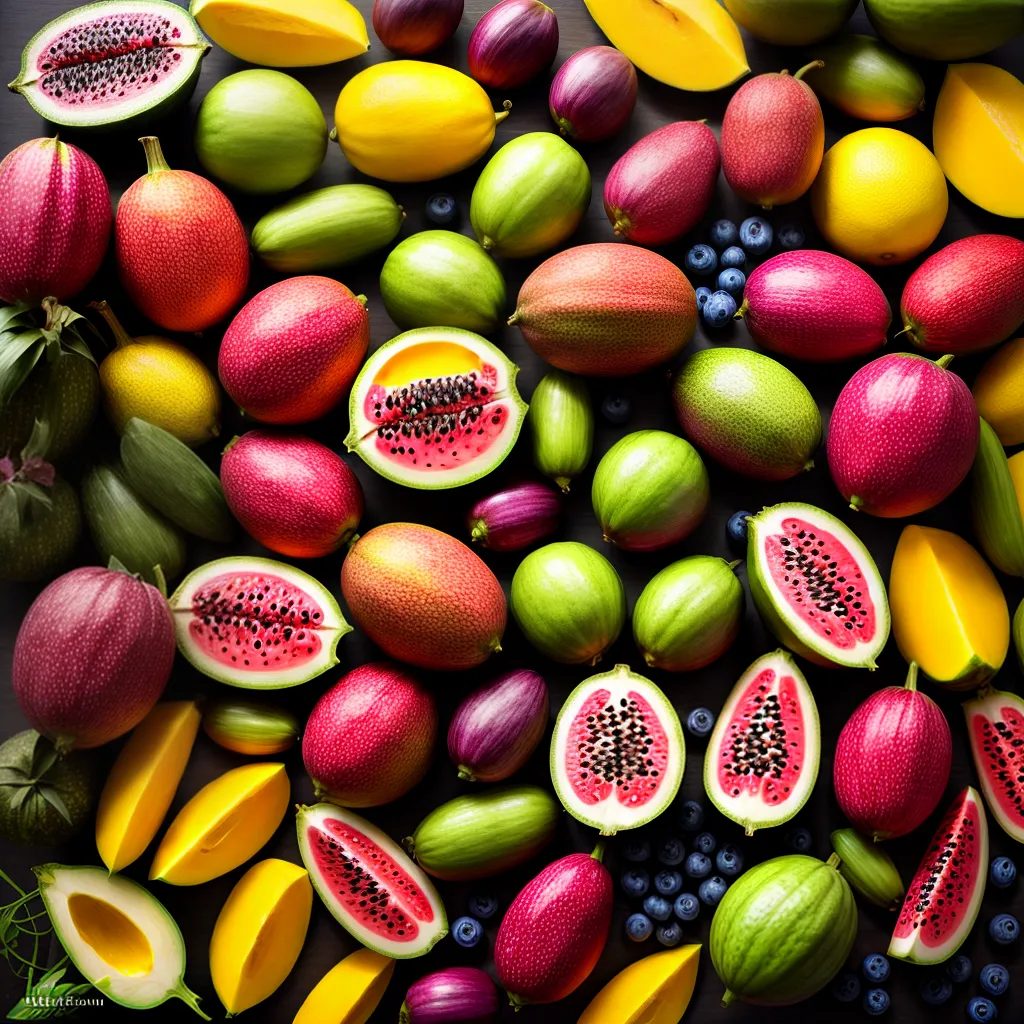 Fotos frutas exoticas vibrantes