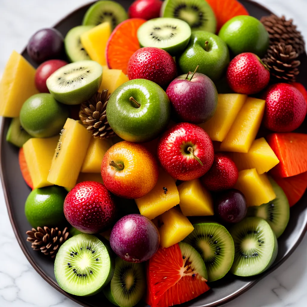 Fotos frutas tropicais coloridas refrescantes
