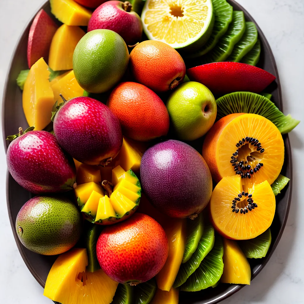 Fotos frutas tropicais coloridas