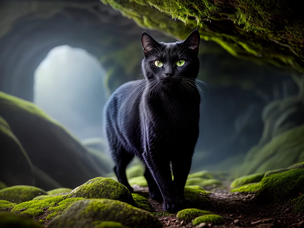 Sonhar com Gato e Caverna: Decifrando os Enigmas do Subconsciente 4 Fotos gato misterioso entrada caverna simbolos