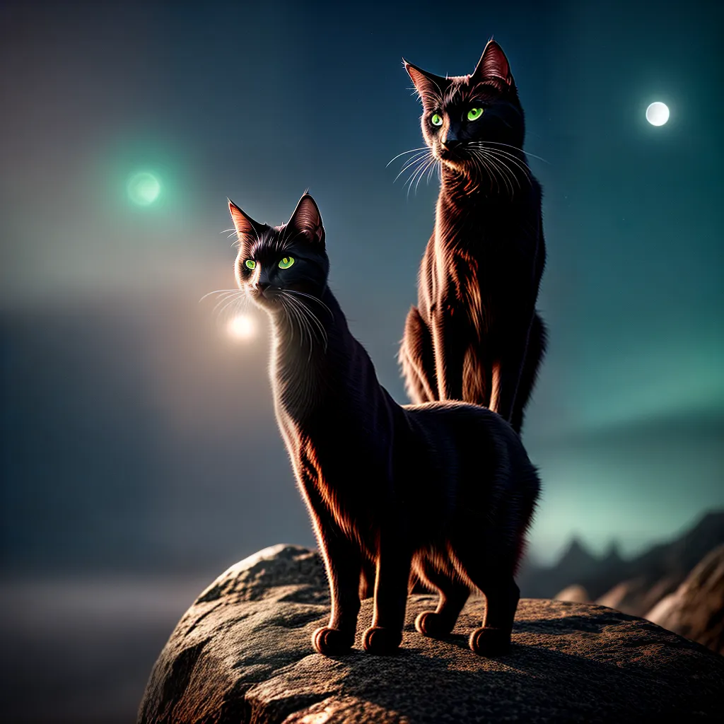 Som Felino: Descobrindo os Significados dos Sonhos 3 Fotos gato mistico olhos verdes lua