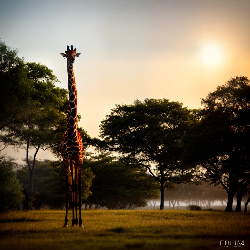 Fotos girafa por do sol sabedoria ambicao