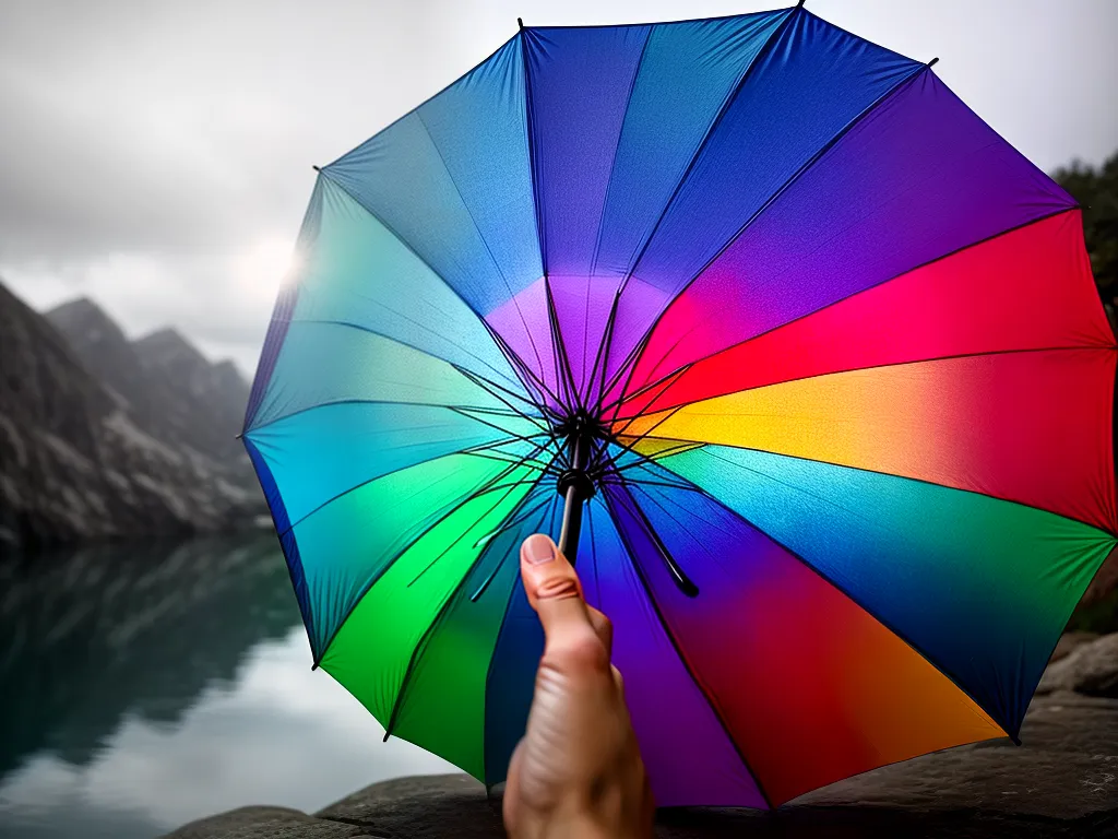 Fotos guarda chuva colorido simbolismo protecao