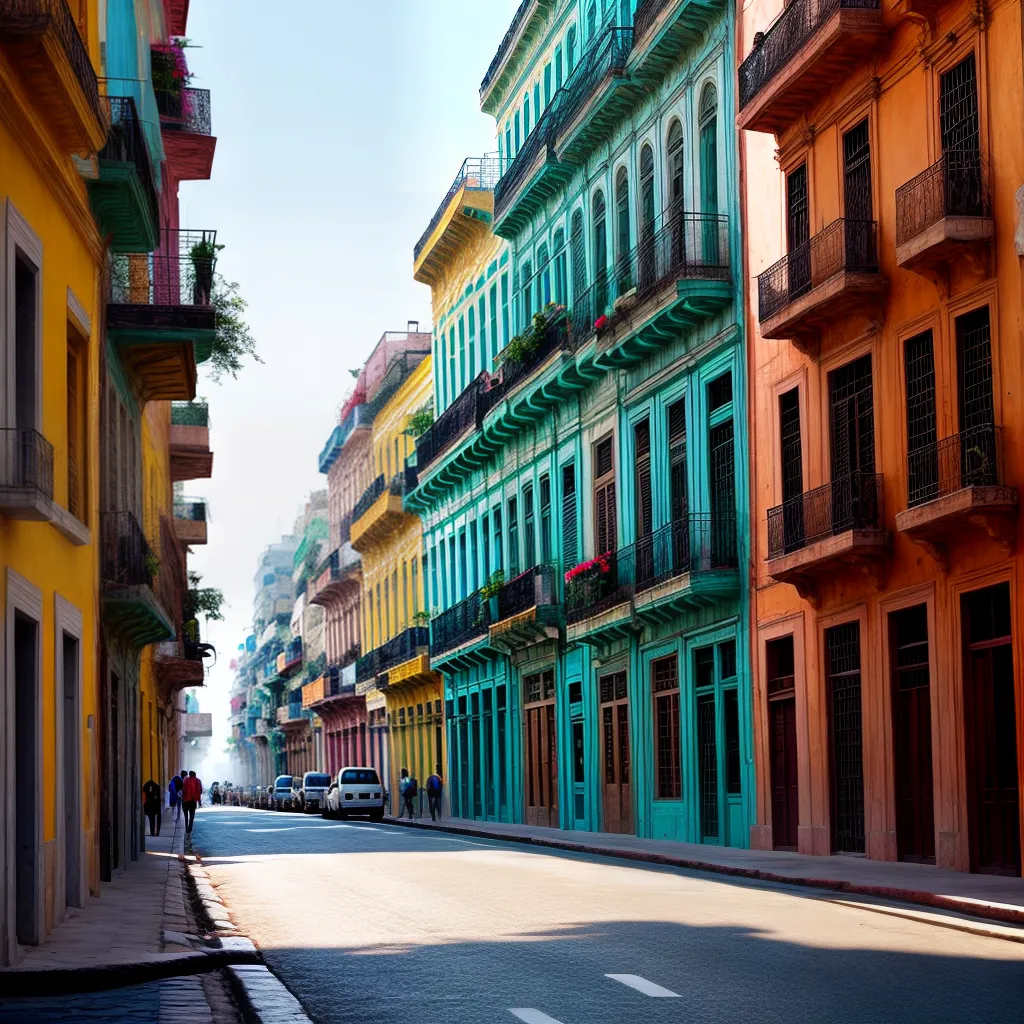 Fotos havana cuba rua colorida arquitetura