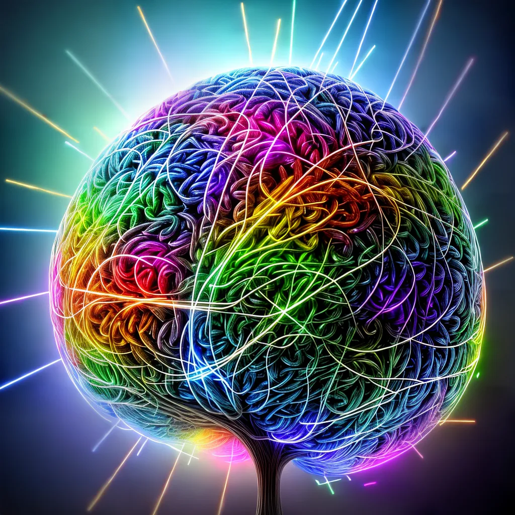 Sonhar com o Centro do Cérebro e Suas Implicações 2 Fotos ilustracao cerebro neural colorido