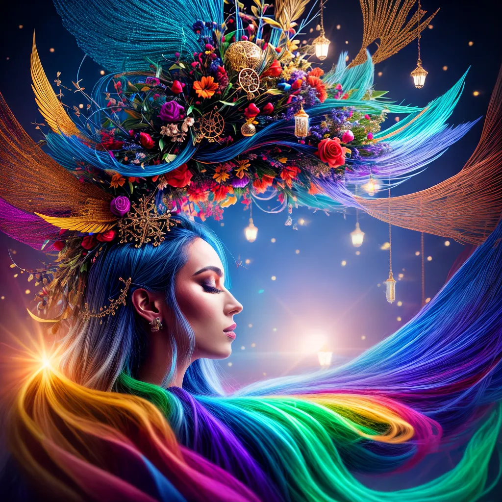 Fotos ilustracao sonho surreal vibrante