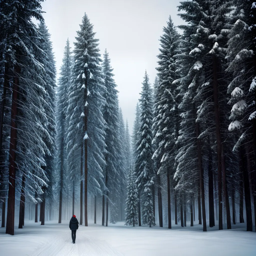 Fotos inverno floresta neve estrelas