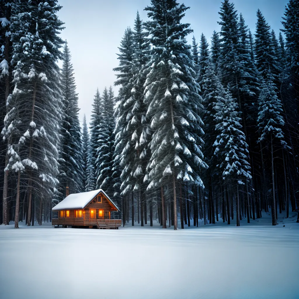8. Encante-se com o Inverno: Descubra o Significado dos Sonhos de Neve 5 Fotos inverno paisagem neve arvores cabana