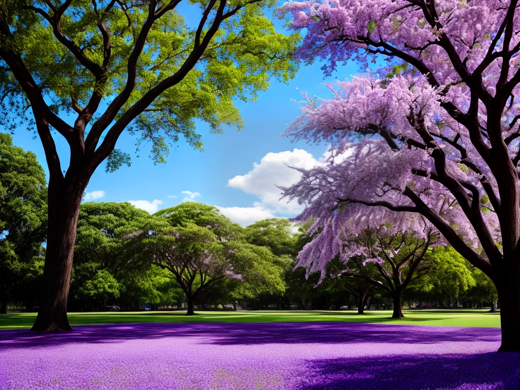 Sonhar com Jacarandá: Descubra o seu Significado 5 Fotos jacaranda flores roxas ceu azul 1