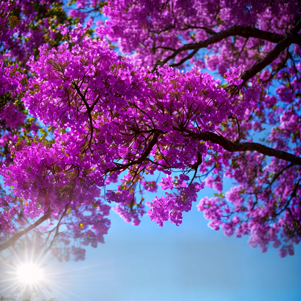 Fotos jacaranda flores roxas ceu azul