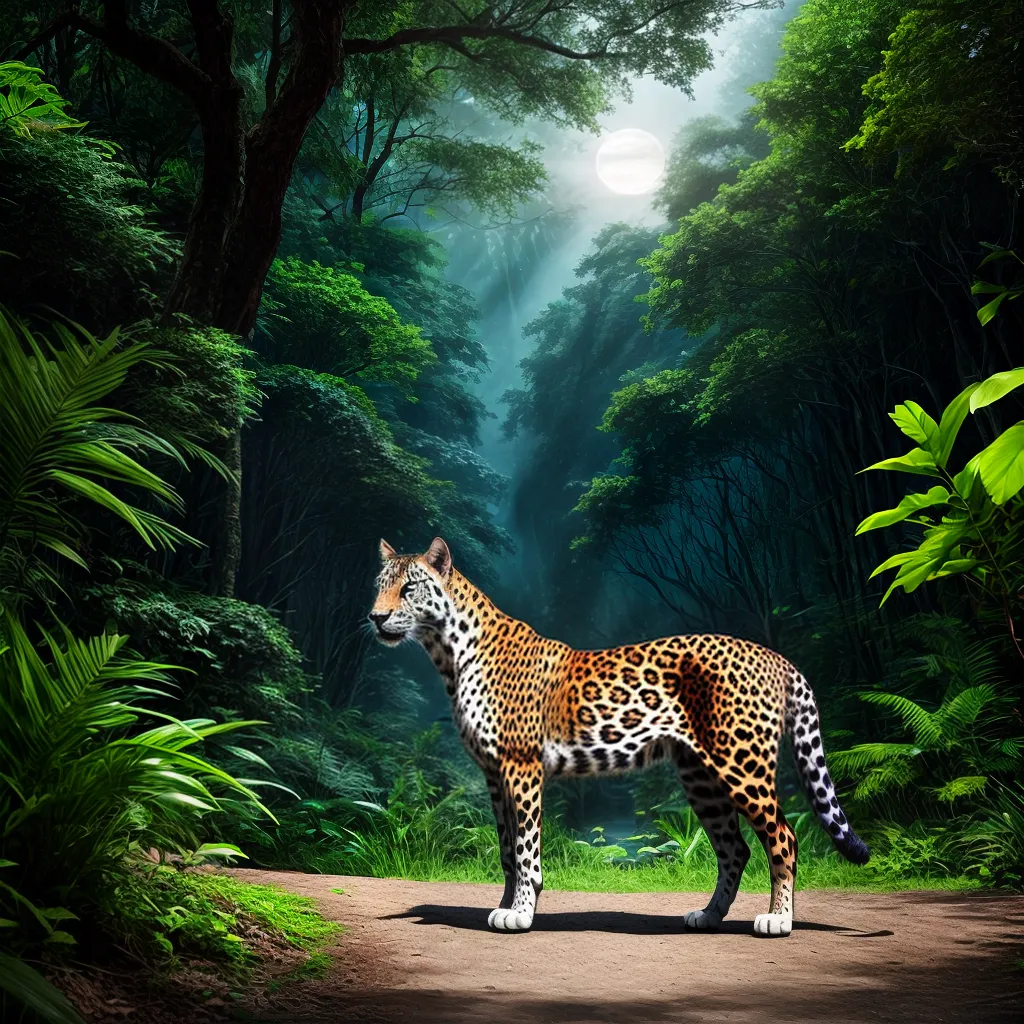 A Proteção no Mundo Onírico: O que Sonhar com Onças-pintadas Significa 4 Fotos jaguar majestoso floresta tropical
