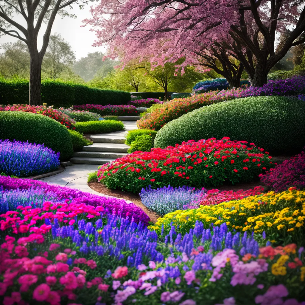 Fotos jardim colorido unidade fertilidade alegria