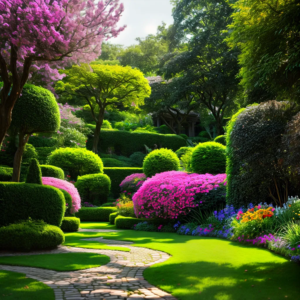 Fotos jardim encantado flores passaros borboletas
