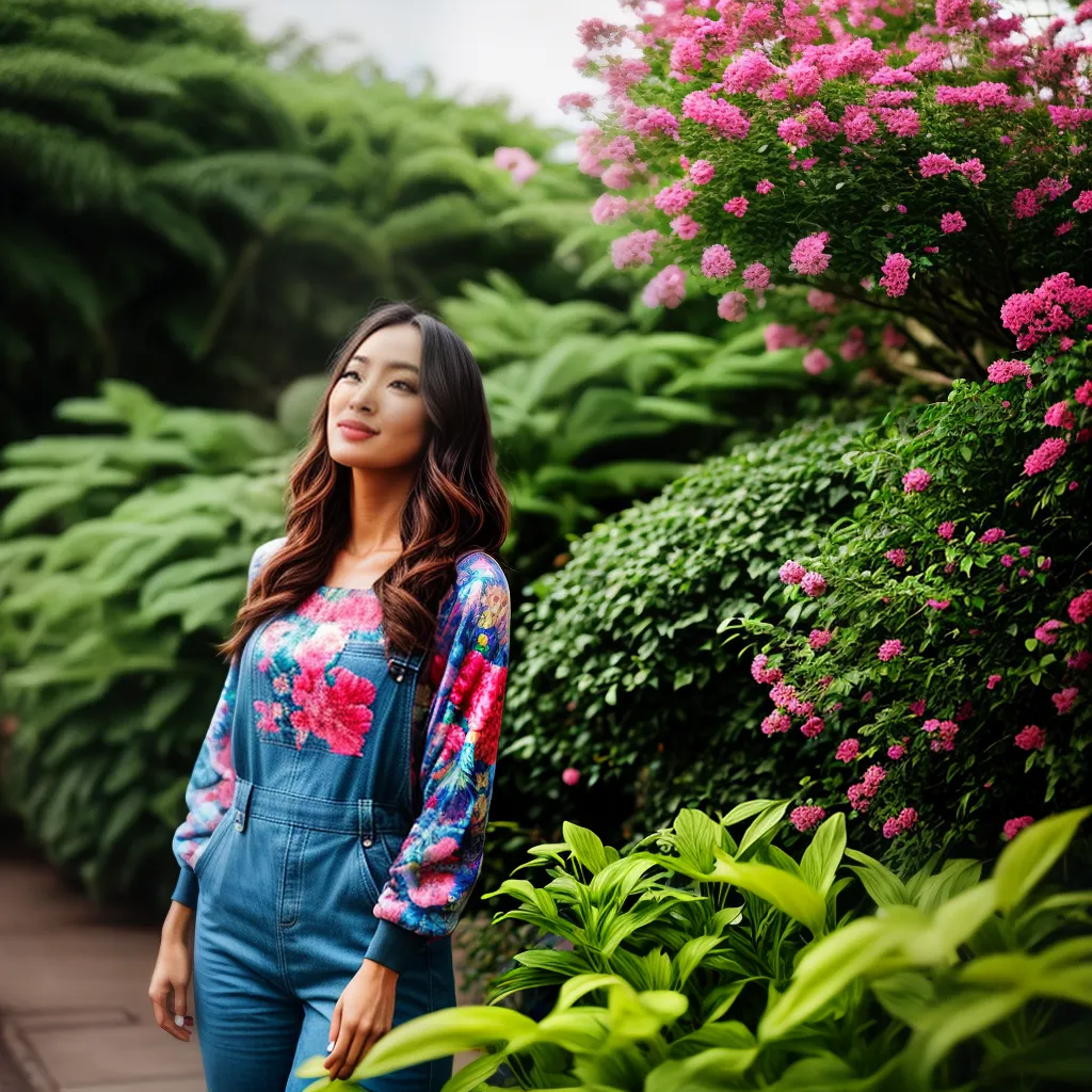 Fotos jardim flores jumpsuit cuidado