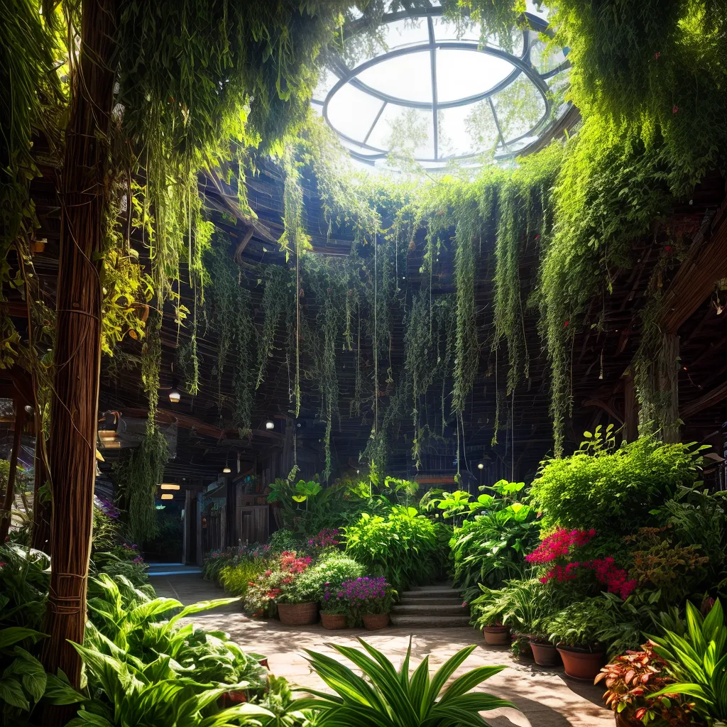 Fotos jardim hidroponico ilustracao vibrante