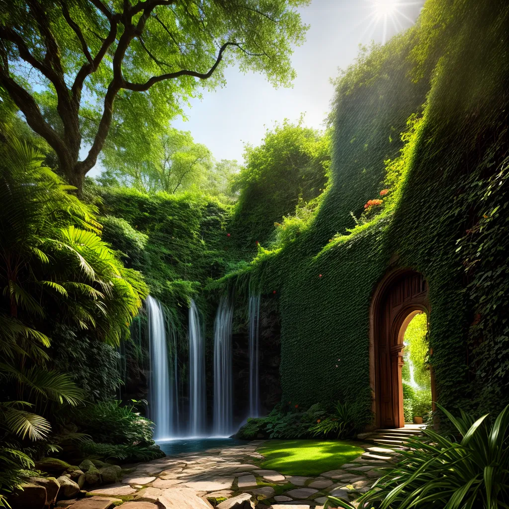 Sonhar com um Jardim Encantado: Conheça o Significado Oculto 3 Fotos jardim magico flores borboletas caminho porta
