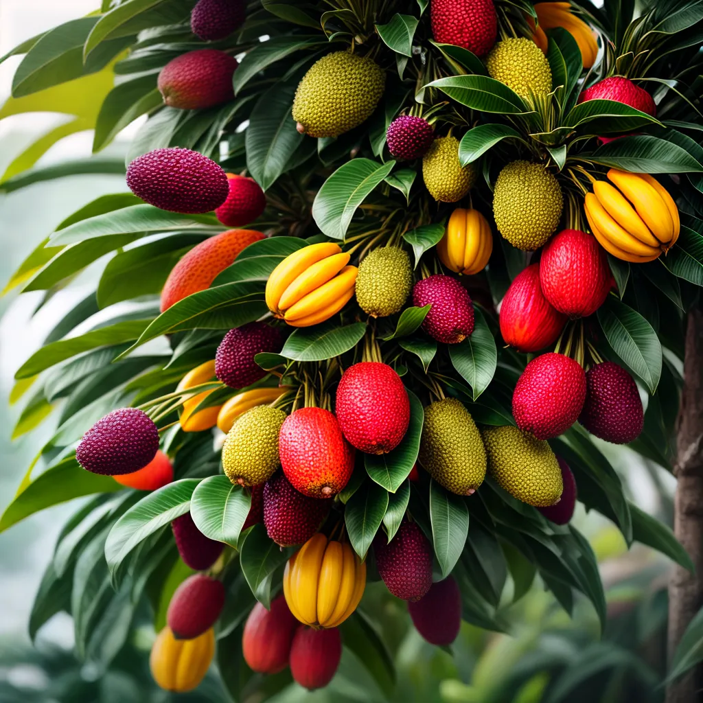 Sonhar com Frutas Tropicais: Desvendando os Segredos do Misticismo 3 Fotos jardim tropical frutas exoticas 1