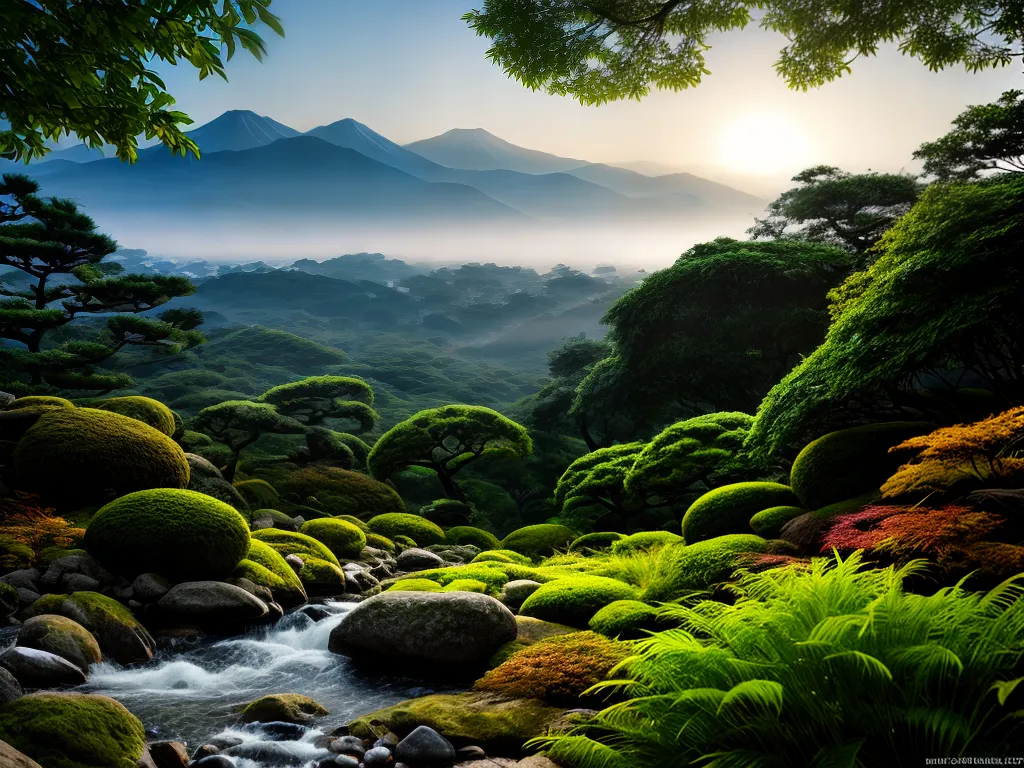 Descubra o Poder dos Sonhos com Jardins Zen no Japão 6 Fotos jardim zen japao cascata sereno