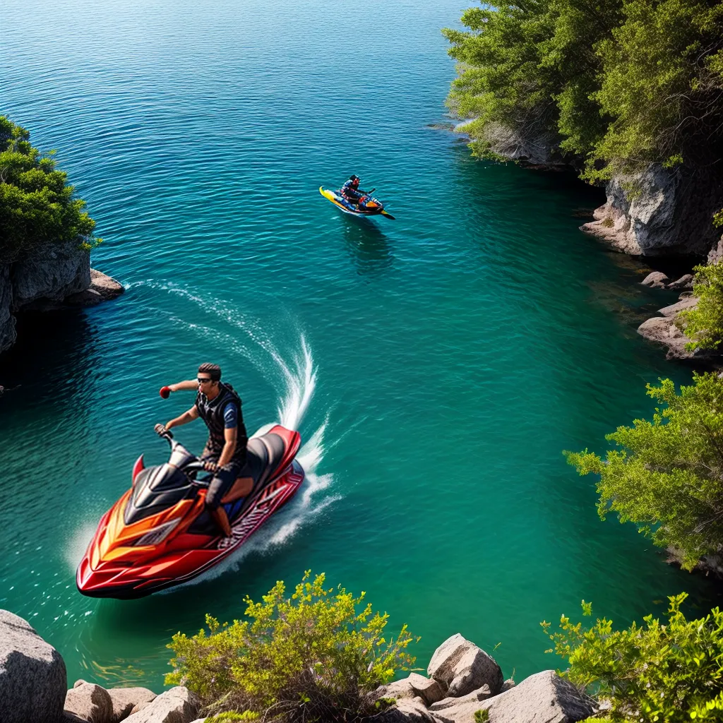 Significado dos Sonhos: Jet Ski, Serpente e outros Simbolismos Revelados 4 Fotos jet ski lago azul serpente transformacao