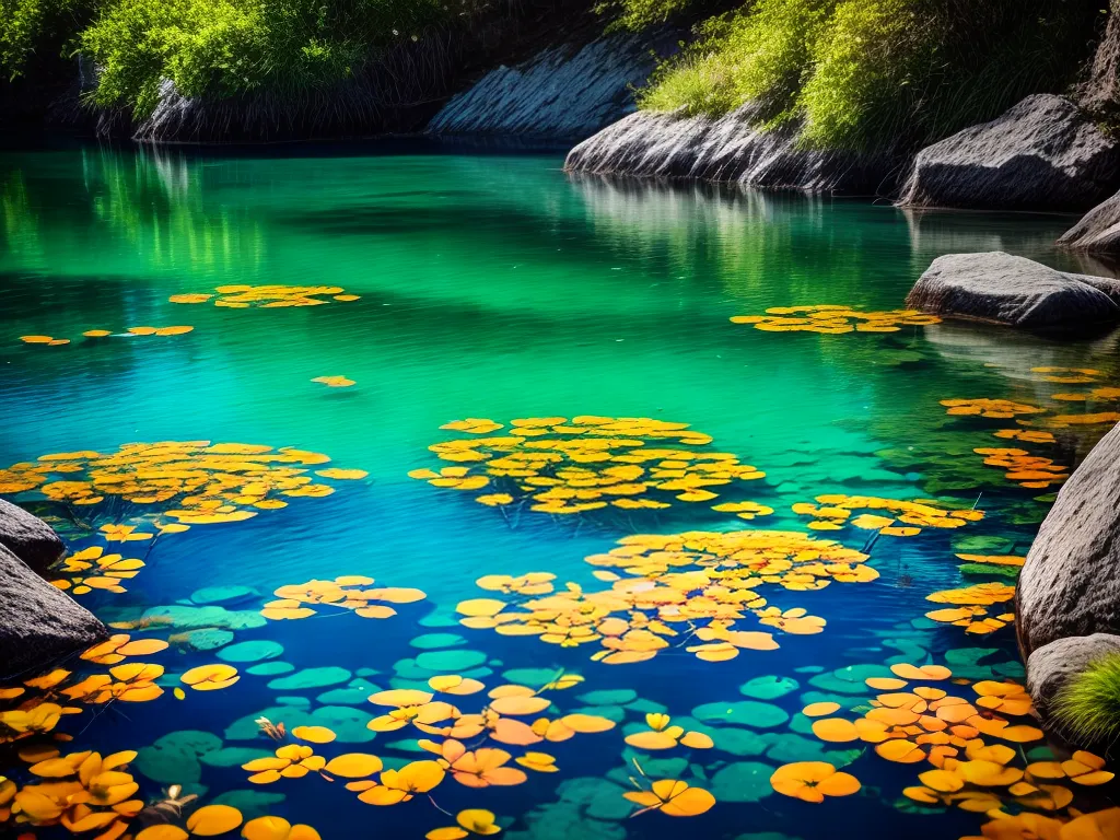 Fotos lago cristalino reflexo ceu azul