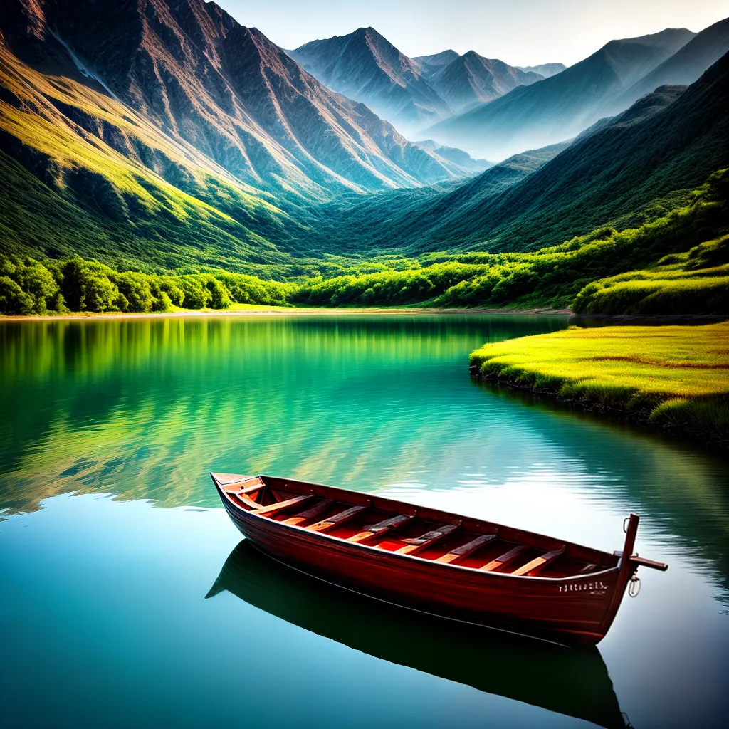 Sonhar com Passeios de Barco: Descubra os Significados Ocultos 3 Fotos lago sereno montanhas verdes barco paz