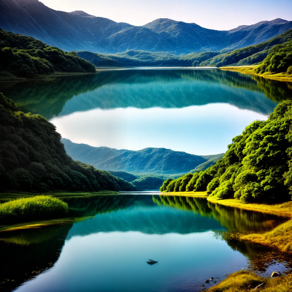 Fotos lago sereno natureza reflexo ceu
