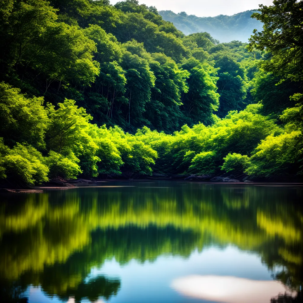 Fotos lago sereno reflexao natureza