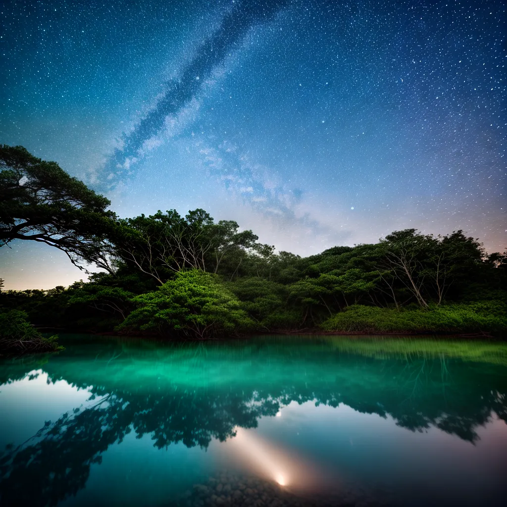 Fotos lagoa luar vegetacao sereno misterio